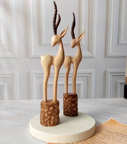 غزال چوبی دستساز