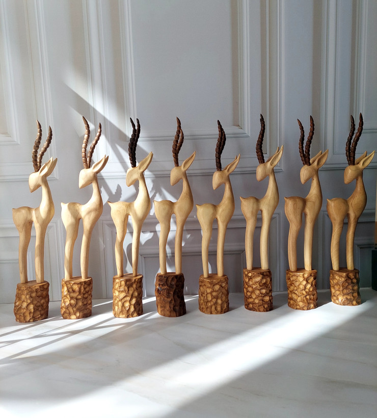 غزال چوبی دستساز