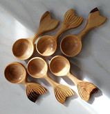 ملاقه ی چوبی آبگریز چوب گردو طرح دم ماهی