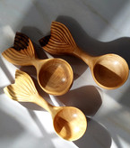 ملاقه ی چوبی آبگریز چوب گردو طرح دم ماهی