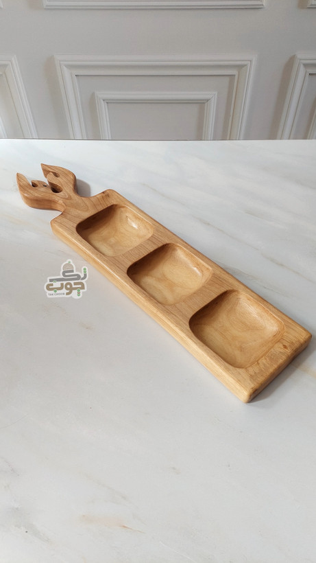 اردو خوری چوبی سه خونه طرح شاخ گوزن